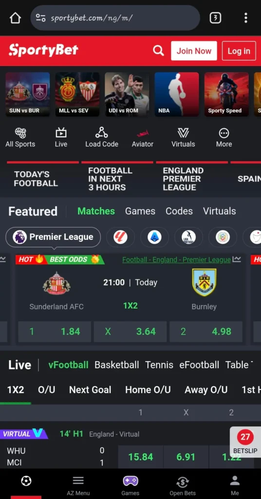 Sportybet mobile version